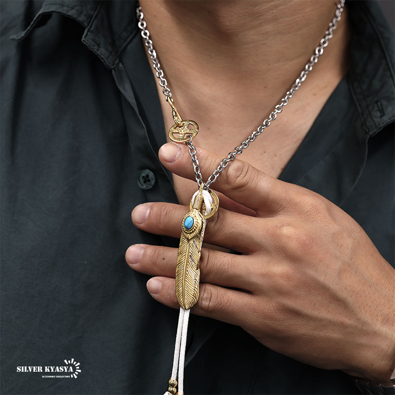 楽天市場】316L ステンレス 全金 ゴールド ターコイズフェザー