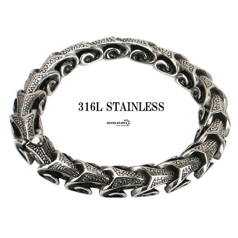 楽天市場】ステンレス スネーク ブレスレット ヘビ 蛇 モチーフ メンズ