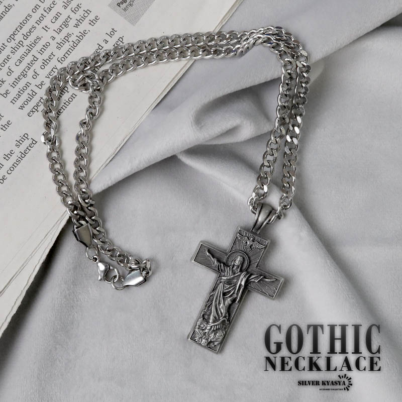 楽天市場】ゴシックトップネックレス ロザリオ キリスト 十字架 磔刑