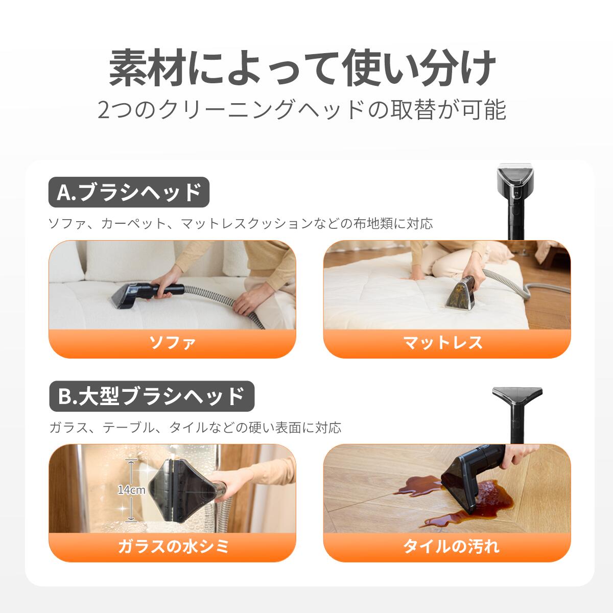 楽天市場】カーペットクリーナー スチームクリーナー ソファー