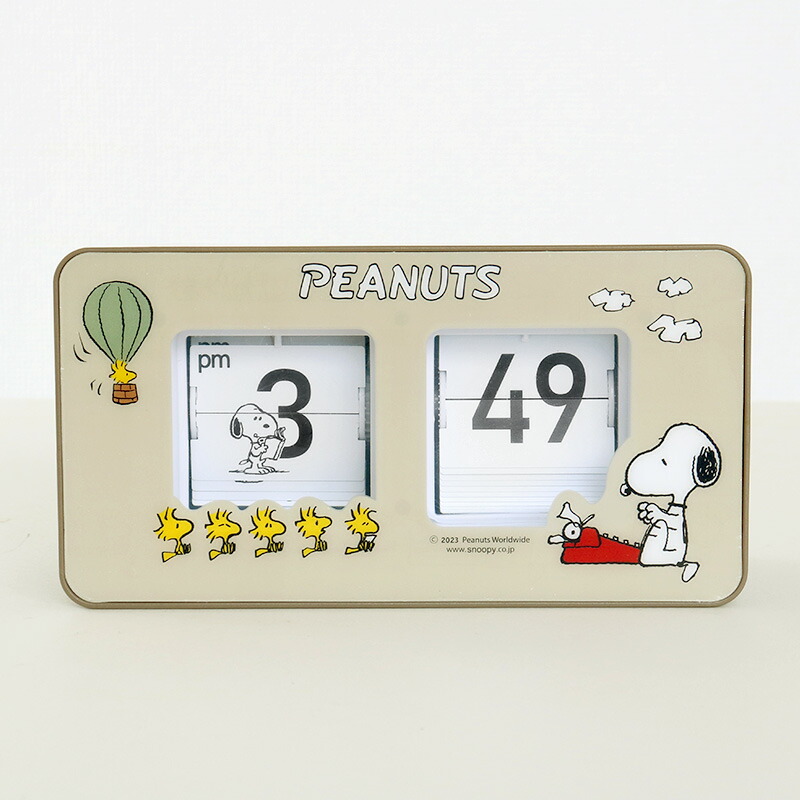 楽天市場】スヌーピー パタパタクロック 置き時計 掛け時計 時計