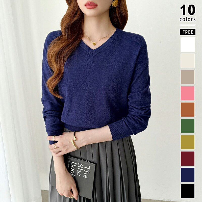 楽天市場】【2/27！クーポンで2,010円】 ニット vネック レディース