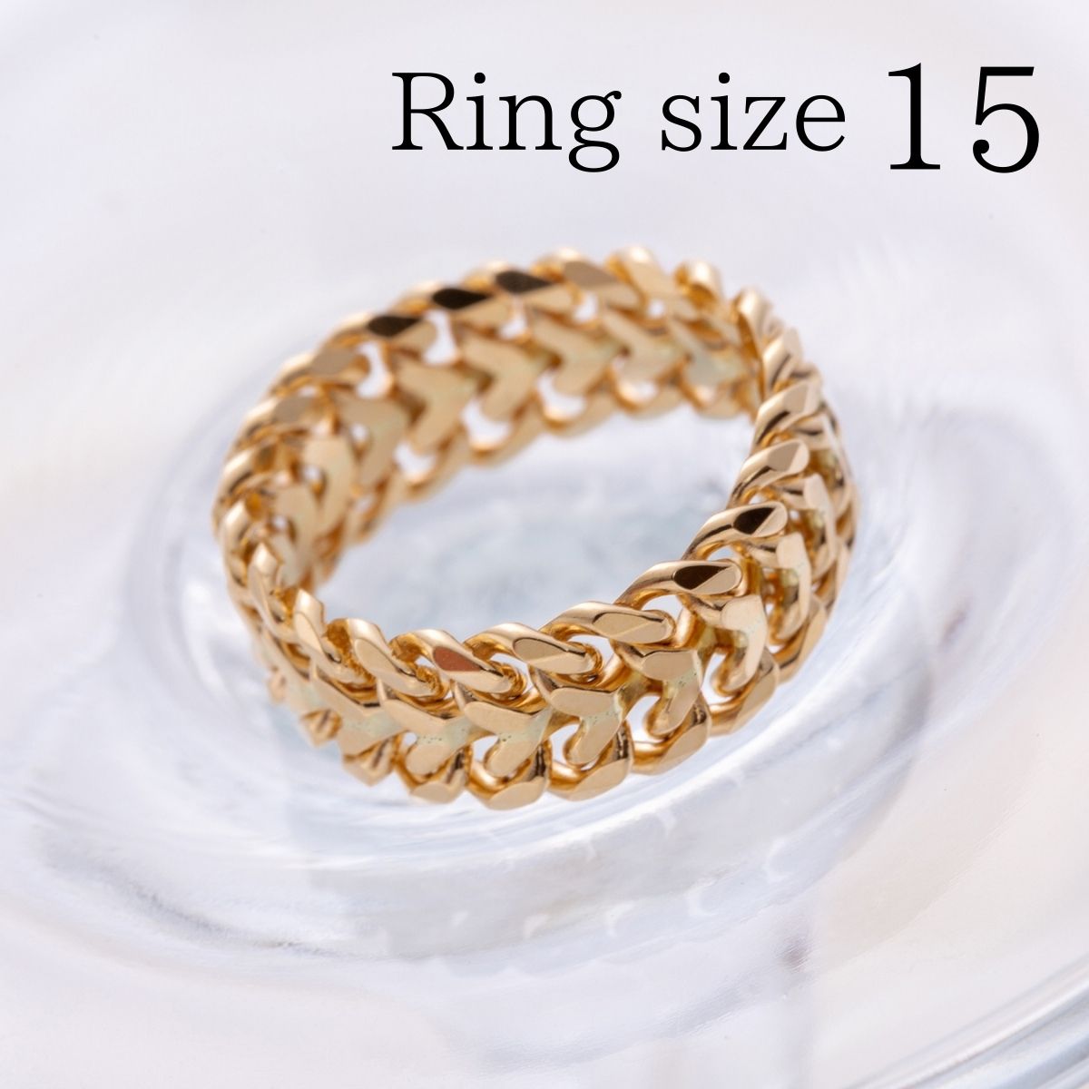 楽天市場】18金 ハート ビスマルク リング チェーンリング 指輪 15号