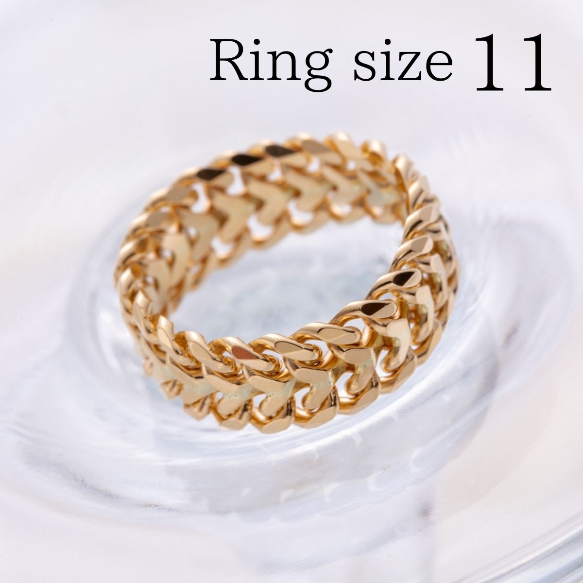 楽天市場】18金 ハート ビスマルク リング チェーンリング 指輪 11号