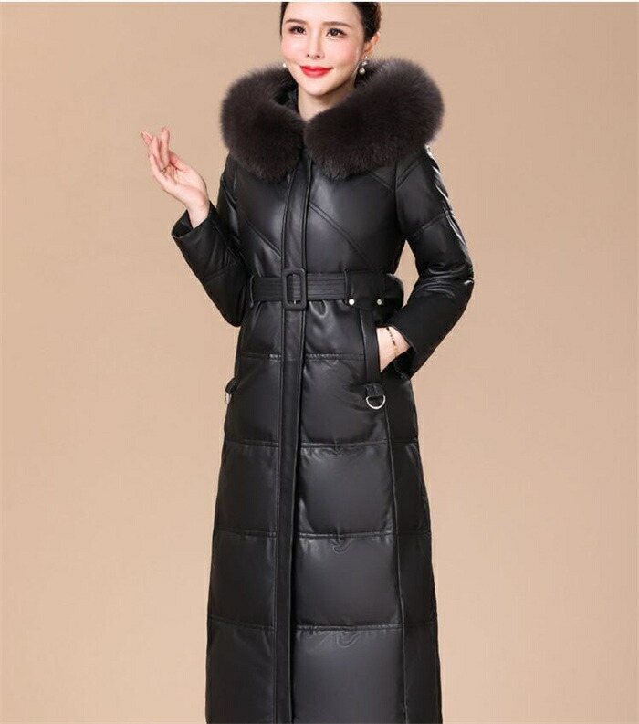 楽天市場】レザーコート ロング ダウンコート ラムレザーコート 本革