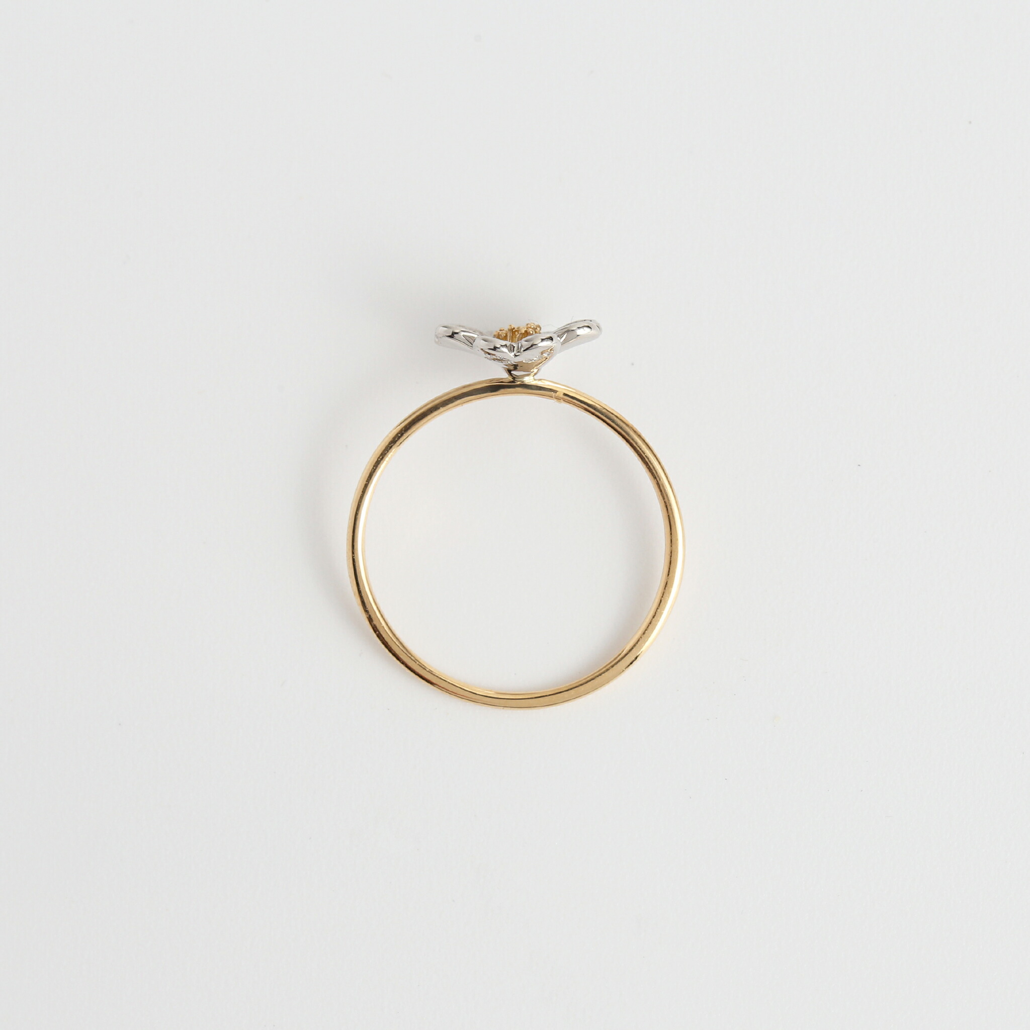 楽天市場】【Flowering / Ring】 Pt900＆K18イエローゴールド 花