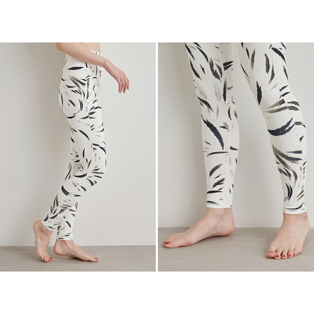 楽天市場】エミ emmi emmi yoga leaf柄レギンス レディース ホワイト