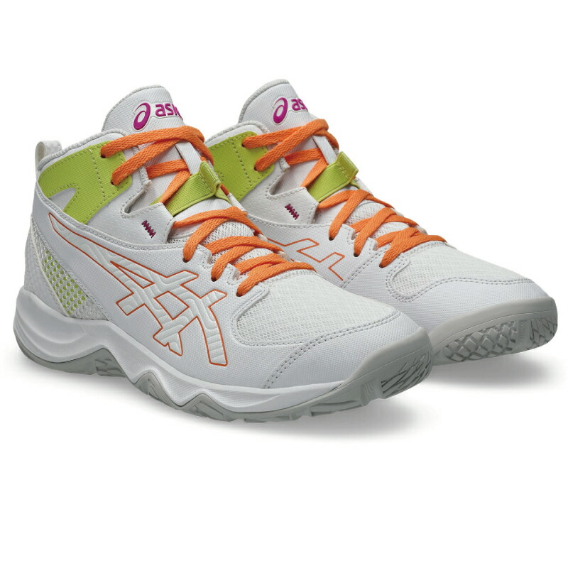 楽天市場】バスケットシューズ アシックス ホワイト×オレンジの通販
