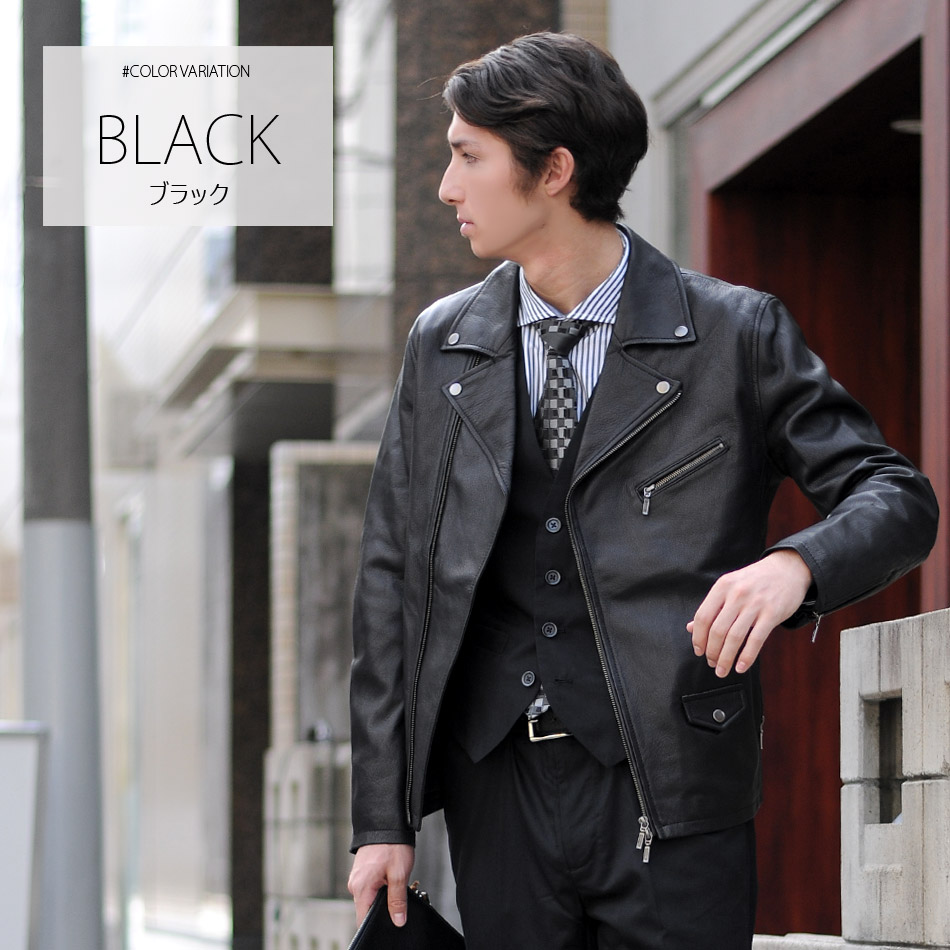 楽天市場】レザージャケット メンズ 本革 ゴートレザー 山羊革
