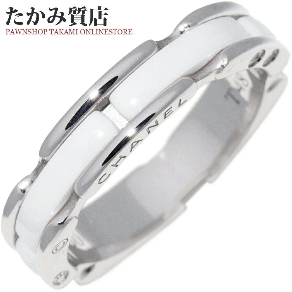 楽天市場】シャネル 指輪 K18WG ホワイトセラミック ウルトラ