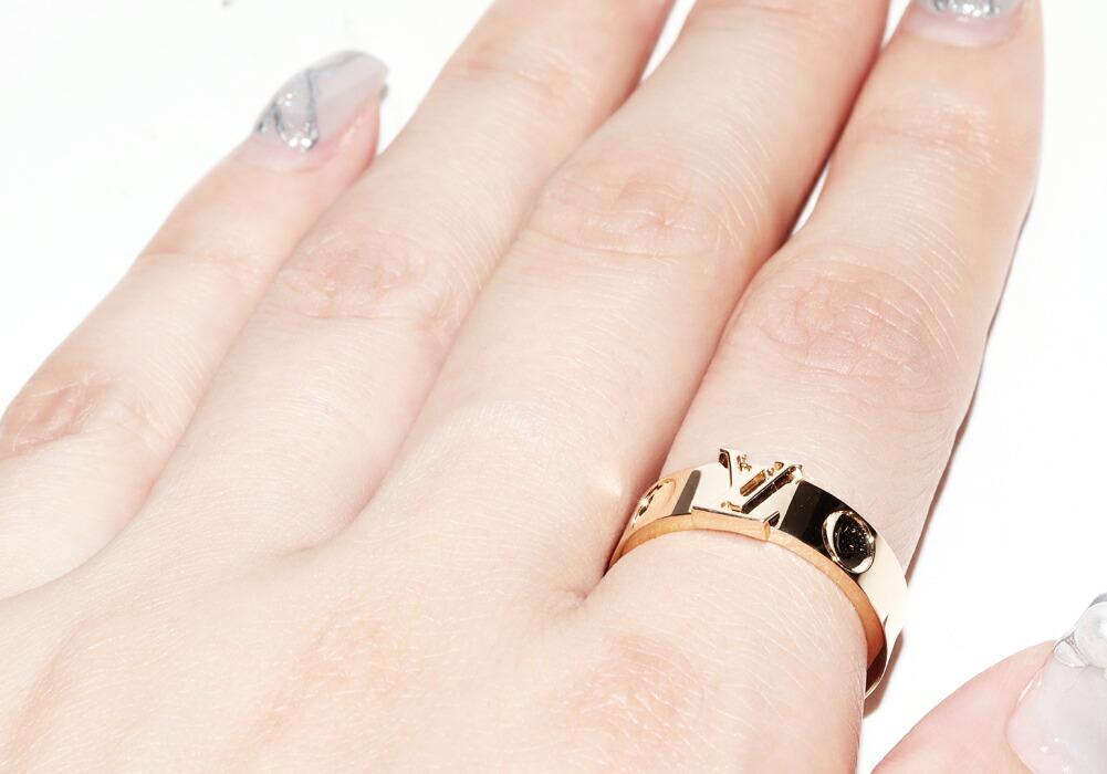 楽天市場】ルイヴィトン 指輪 K18YG バーグ アンプラント LV リング