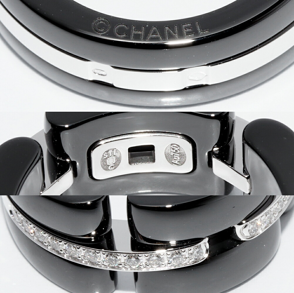 楽天市場】シャネル 指輪 K18WG ブラックセラミック ダイヤ ウルトラ