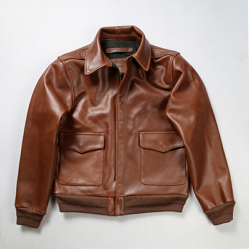 楽天市場】A2フライトジャケット 本革ジャケット 革ジャン オイル
