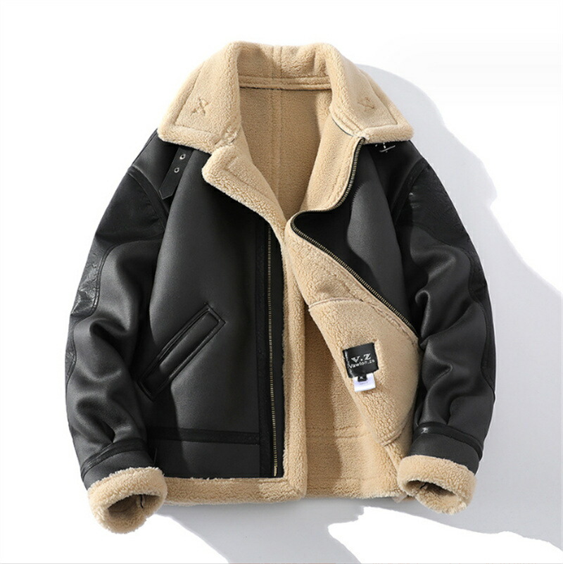 楽天市場】防寒コート ボアジャケット ボアコート 革ジャケット レザー