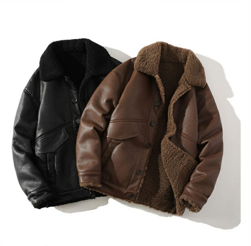 楽天市場】レザージャケット 裏ボア ボアコート ボアジャケット 防寒