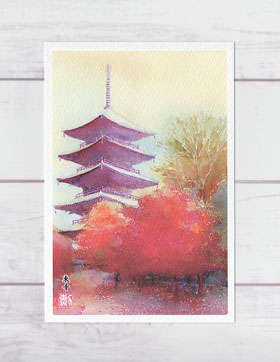 楽天市場】東寺 [ 京都の紅葉 ] ( 秋 もみじ 五重塔 世界遺産 京都