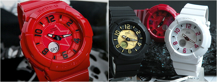 楽天市場】CASIOカシオBaby-GベビーG ベイビージー BGA-133-4Bレッド