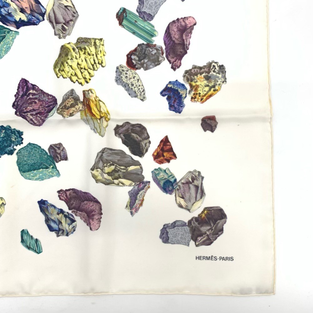 楽天市場】HERMES エルメス カレ90 MINERAUX 鉱物柄 シルク スカーフ