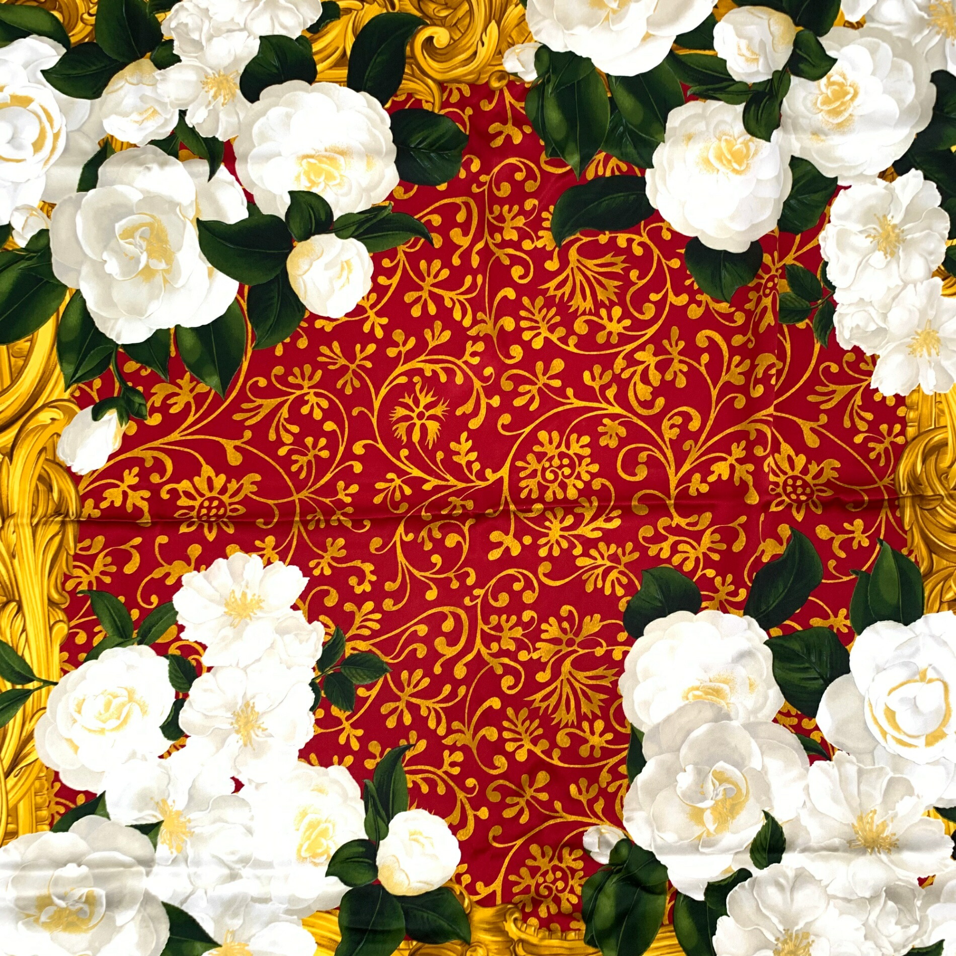 楽天市場】美品 CHANEL シャネル カメリア シルク スカーフ 大判