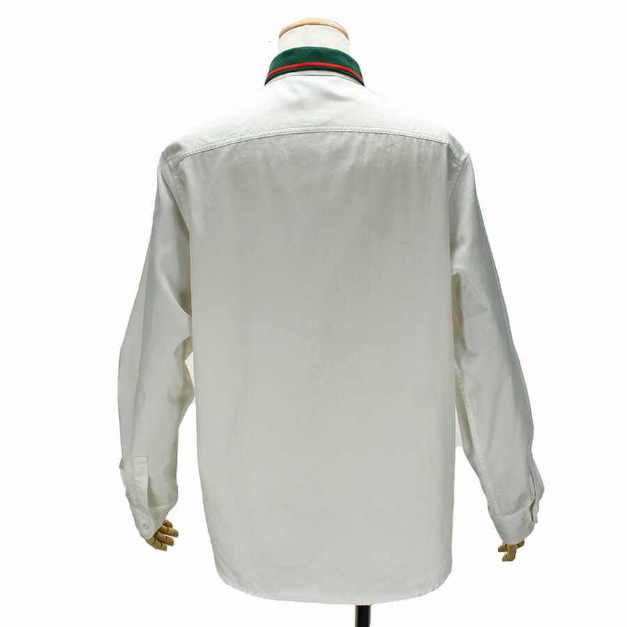 楽天市場】グッチ GUCCI シャツ 長袖 ウェブライン ストライプ 696757