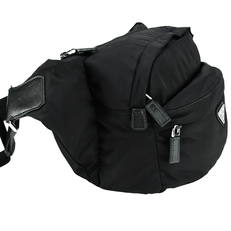 楽天市場】プラダ PRADA ボディバッグ ウエストバッグ 2VH038 黒