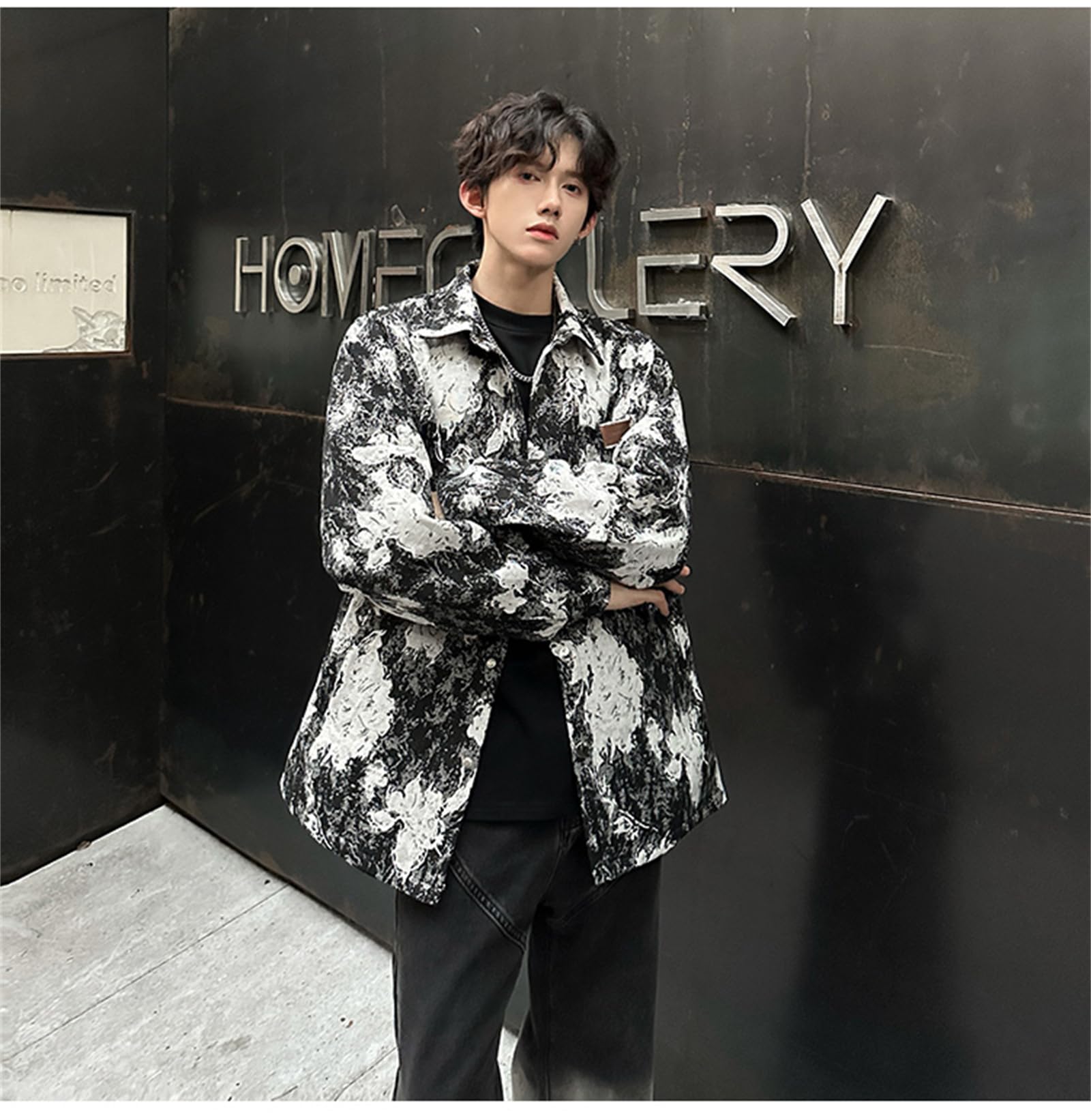 楽天市場】花柄 タイダイ 長袖シャツ メンズ シャツジャケット ロング