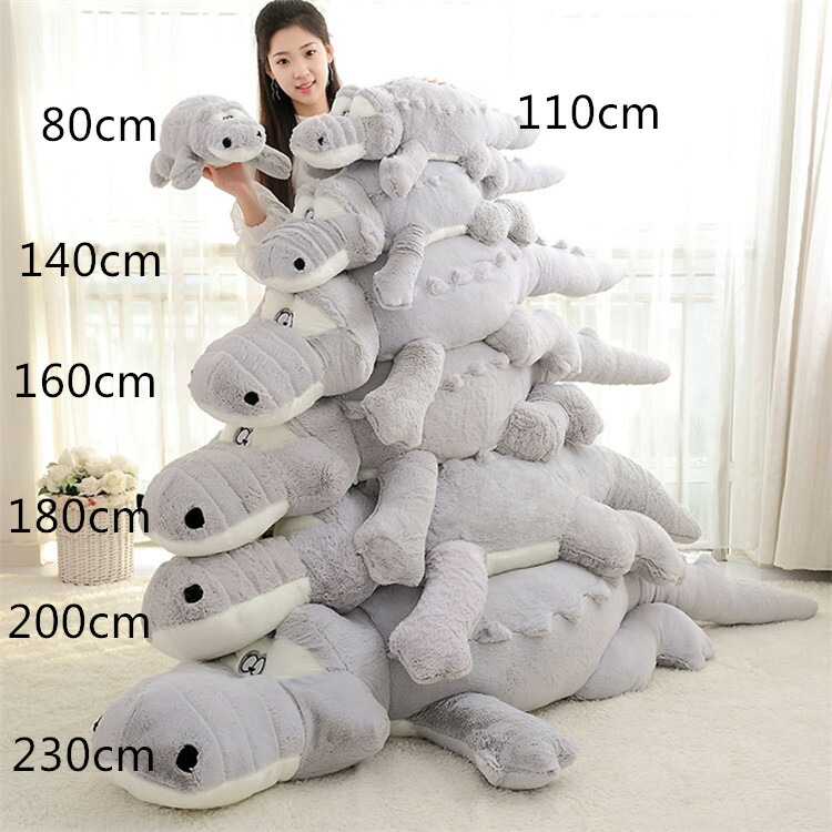 楽天市場】送料無料 特大ワニのぬいぐるみ 230cm グリン 灰色 : トイらんど