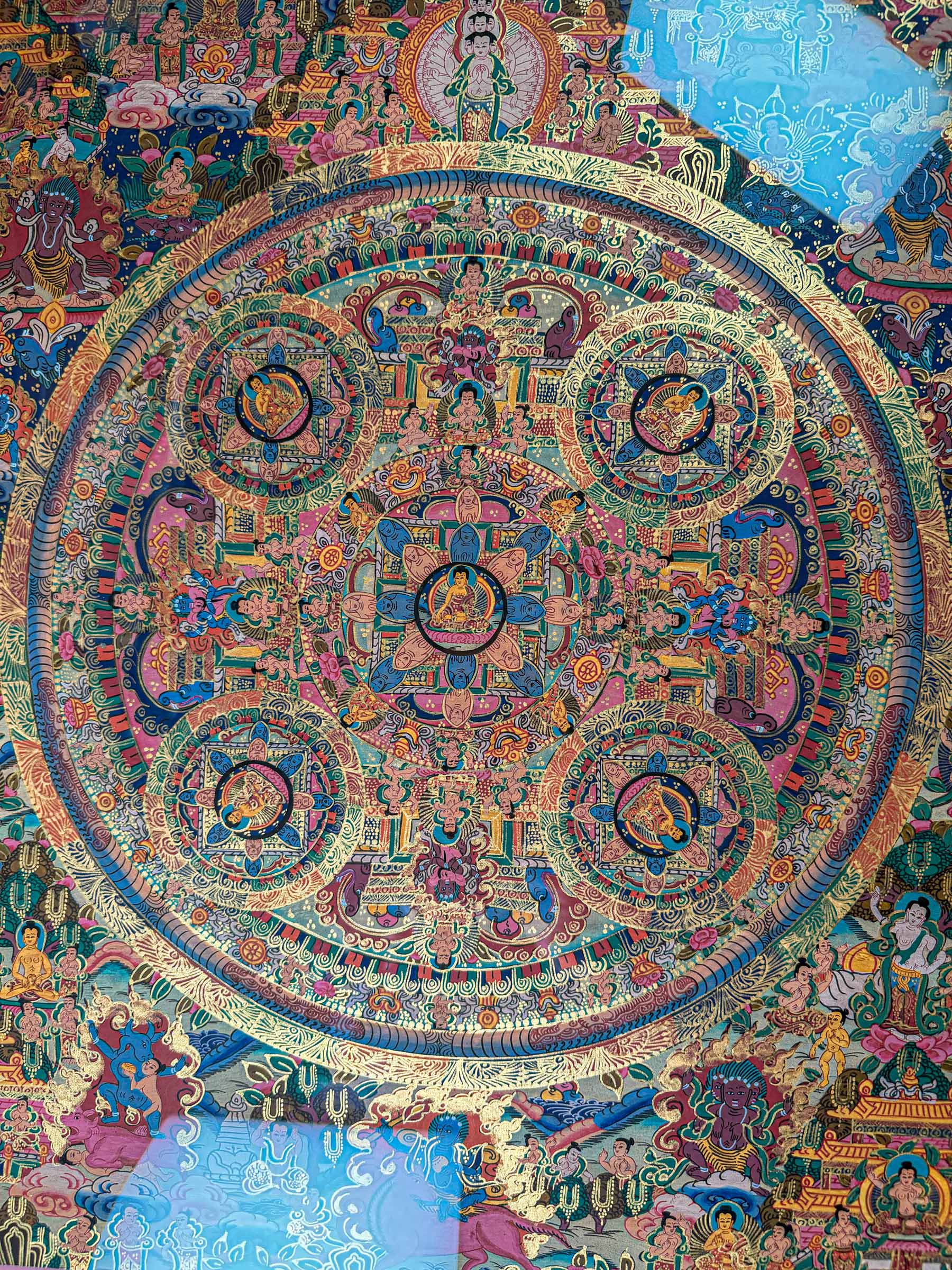 楽天市場】曼荼羅 マンダラ 額 63センチ×51センチ×5センチ タンカ 掛軸