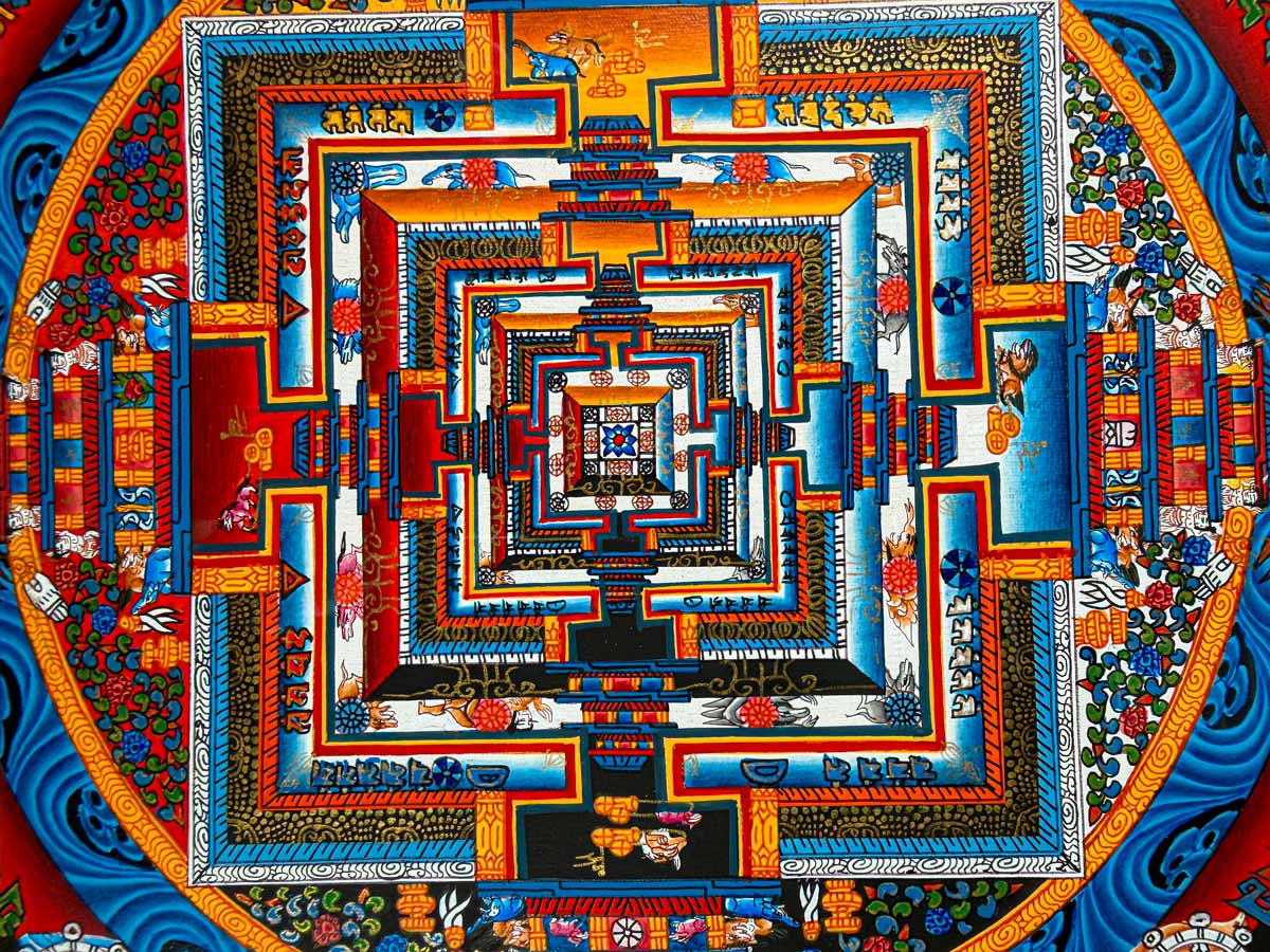 楽天市場】曼荼羅 マンダラ タンカ 掛軸 肉筆画 チベット密教 仏教美術