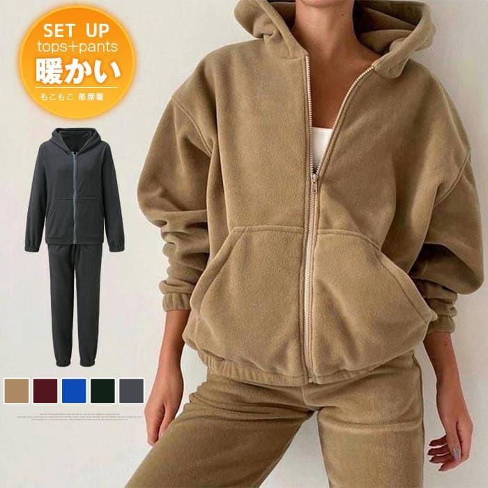 楽天市場】フリース セットアップ レディース 防風 防寒 暖かい 長袖