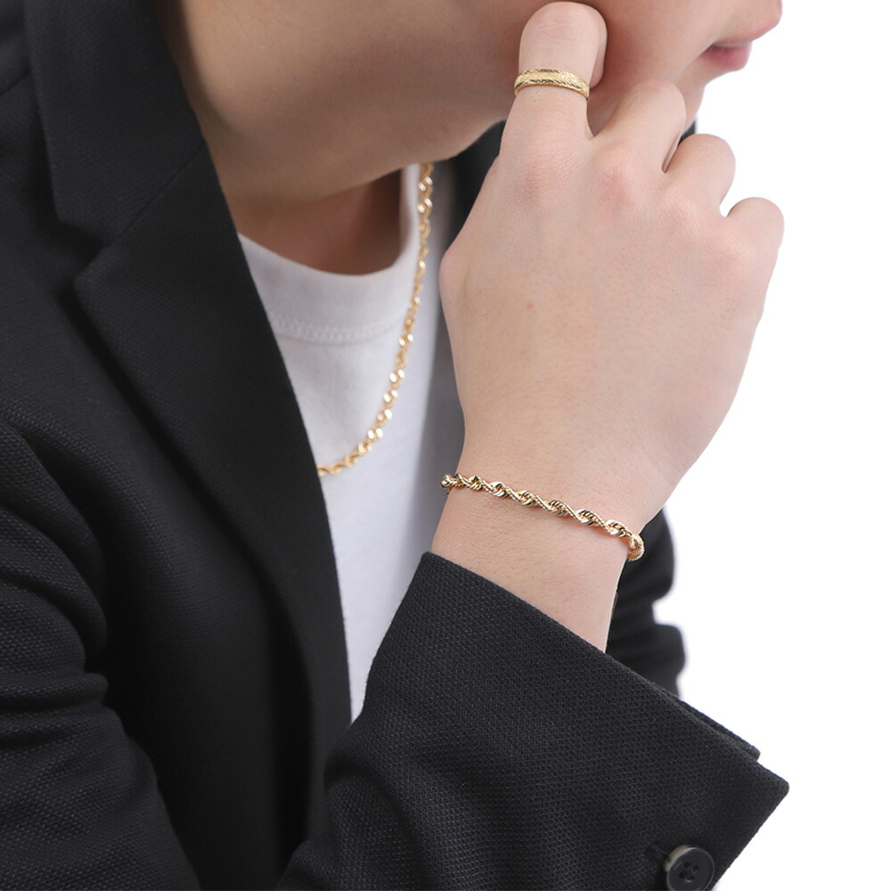 楽天市場】 【 プレミアムモデル 】 18金 ブレスレット 4mm 18k メンズ