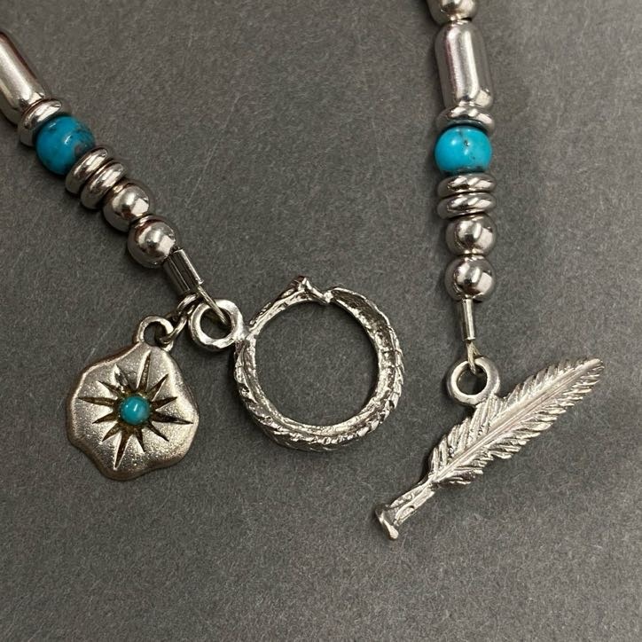 楽天市場】SAAD サード ターコイズビーズ × シルバービーズ