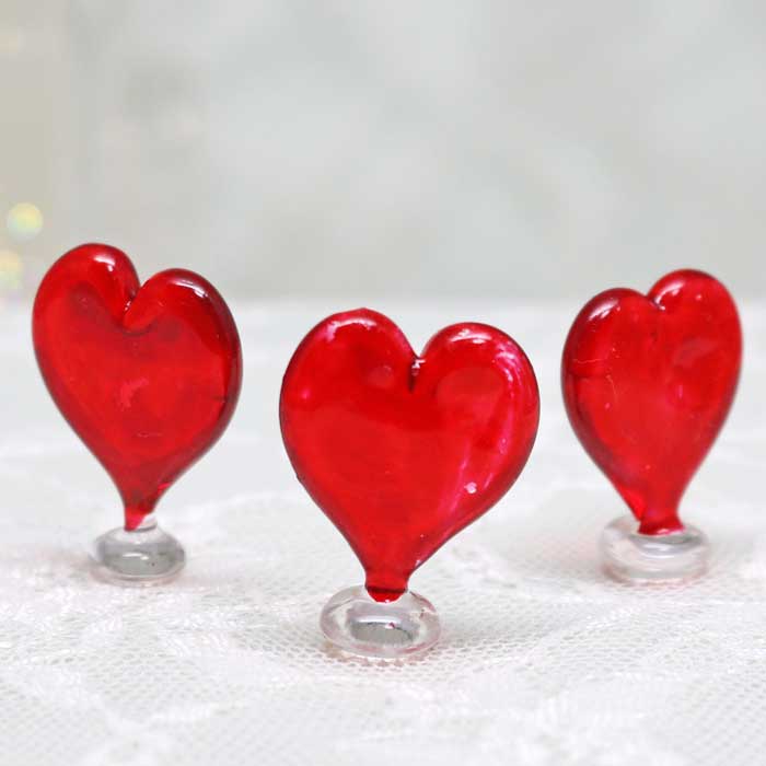 楽天市場】ガラス細工 ハートの通販