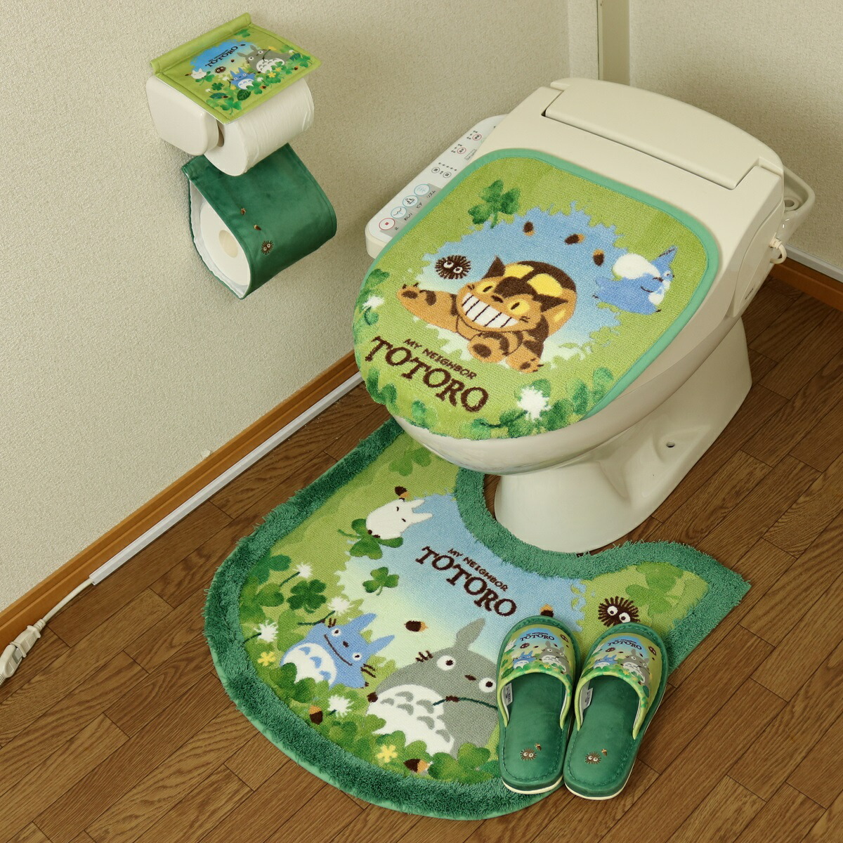 楽天市場】となりのトトロ トイレマット セット 4点 グリーン マルチ