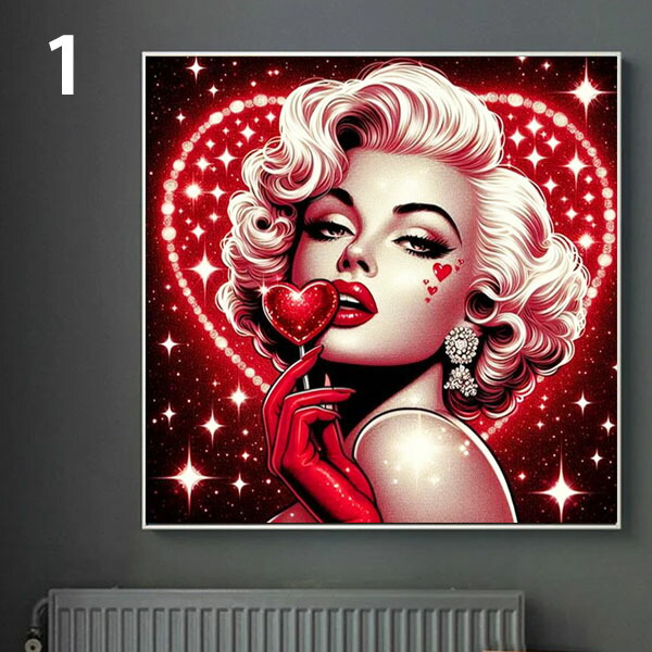 楽天市場】初級 フル ダイヤモンドアート キット ビーズ刺繍 マリリン