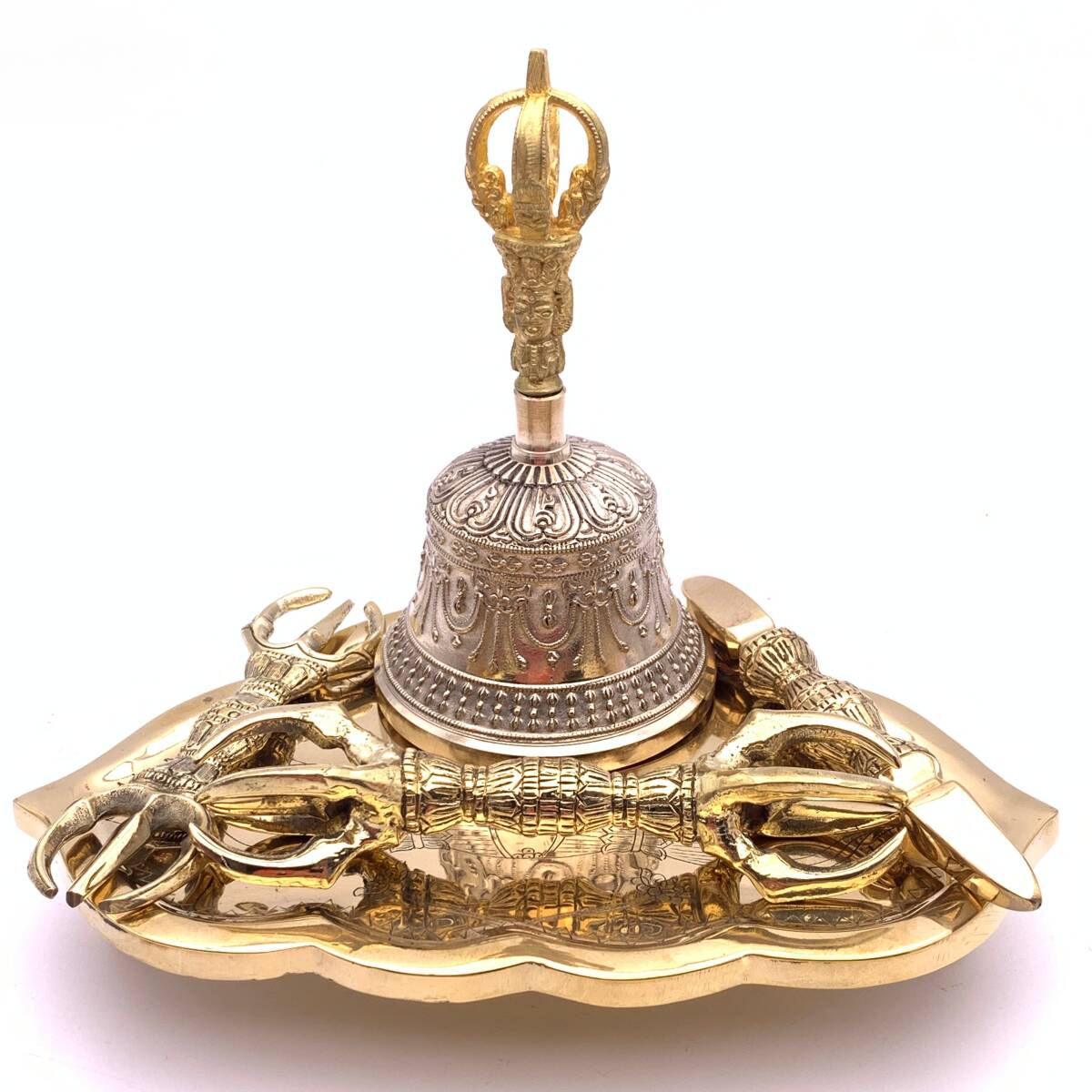 楽天市場】◇チベット密教法具セット◇金剛盤&独鈷杵&三鈷杵&五鈷杵