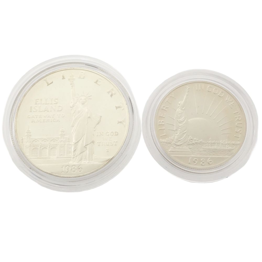 楽天市場】自由の女神像 1986年 記念コインセット シルバー 1ドル