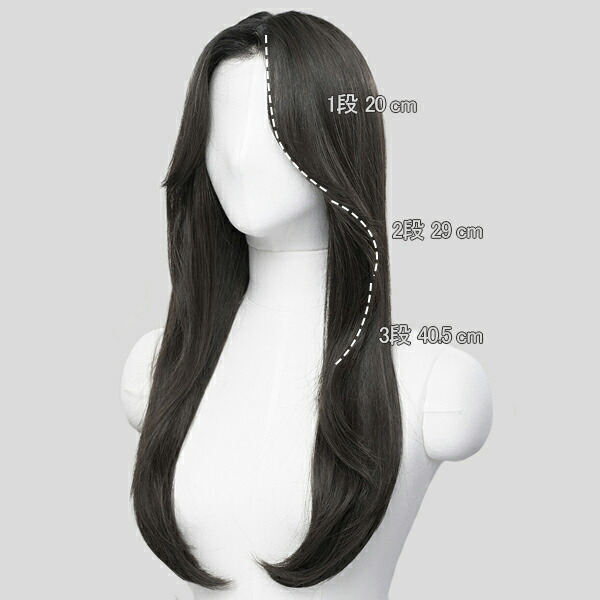 楽天市場】手植えフルウィッグ) リリカ ストレート 21インチ (モースト