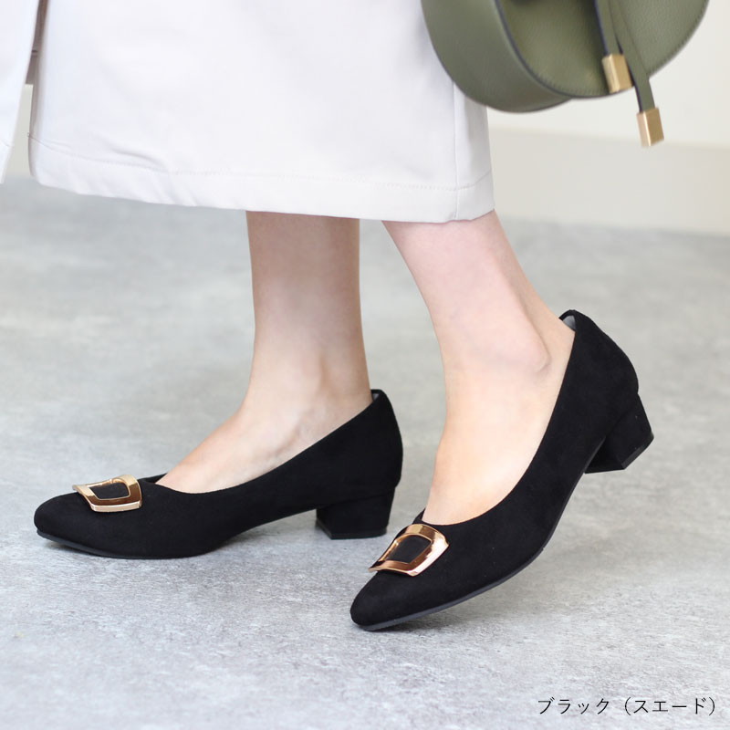 楽天市場】ALETTA パンプス アーモンドトゥ 3cmヒール チャンキー