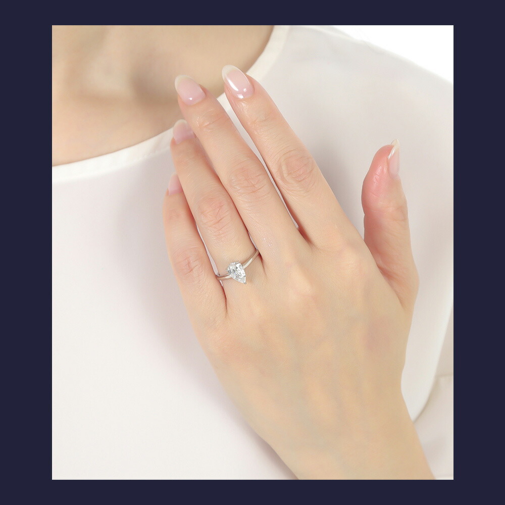 楽天市場】ダイヤモンド リング 指輪 一粒 1カラット プラチナ 人工