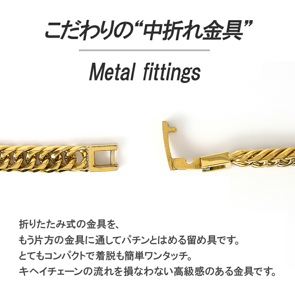 楽天市場】喜平 ネックレス k18 カラー ステンレス 6面 6面ダブル 50cm