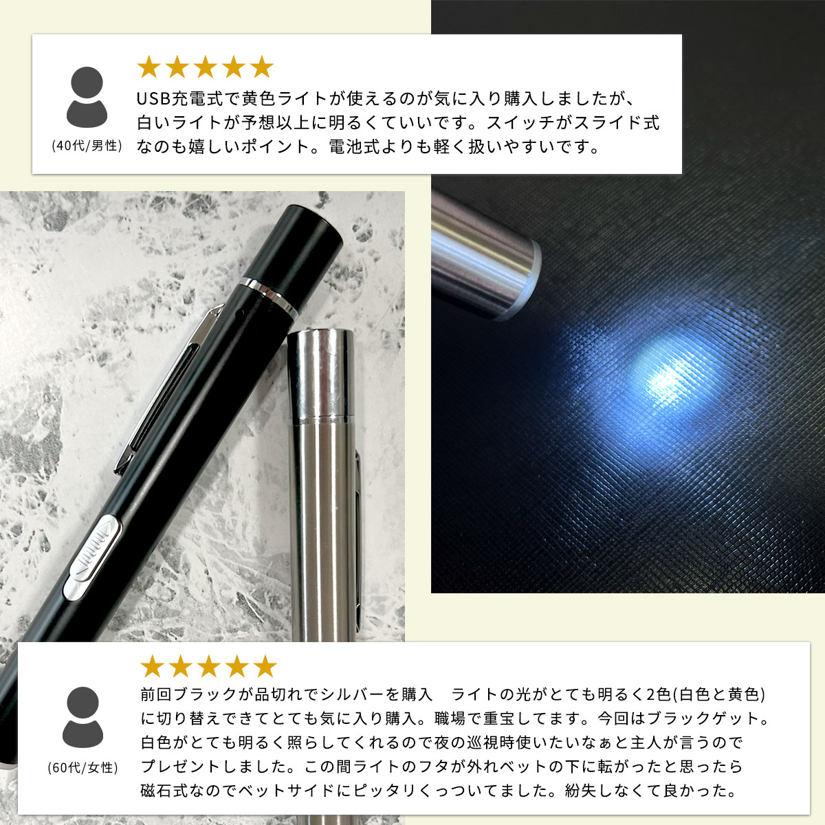 楽天市場】【楽天1位受賞】 ペンライト 医療用 LED 医療 瞳孔 充電