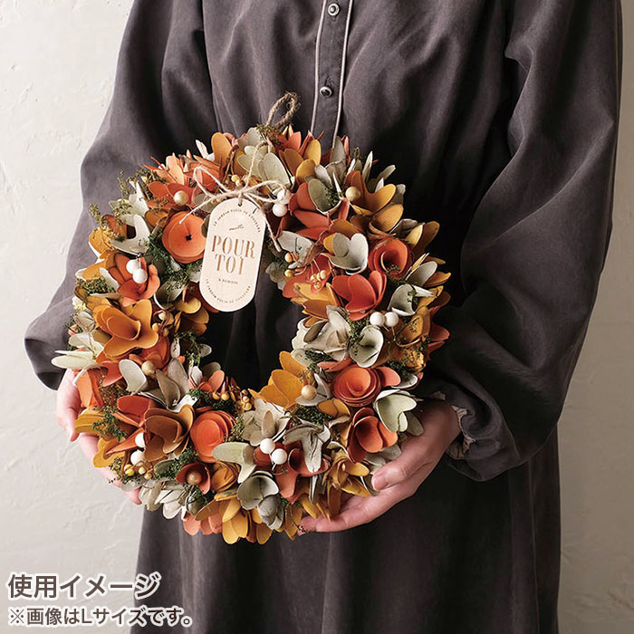 楽天市場】リース フラワーリース 秋 ハロウィン HWナチュラルリース L
