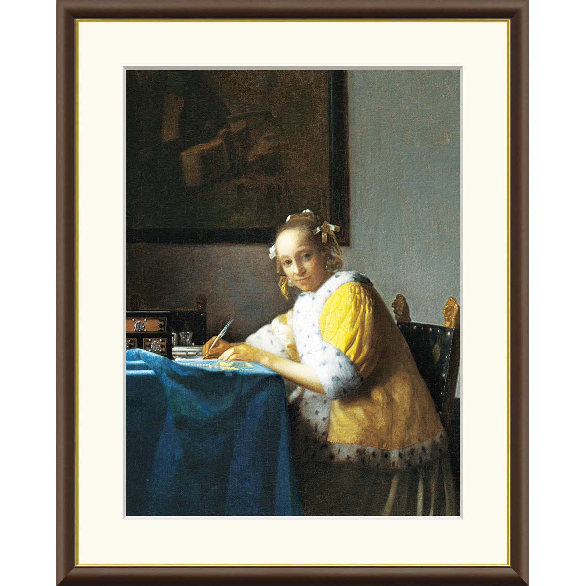 楽天市場】絵画 世界の名画 手紙を書く女 ヨハネス・フェルメール 額