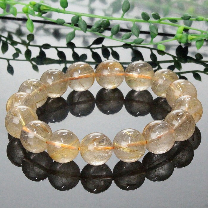 楽天市場】【高品質 一点物 大玉 13mm】ルチルクォーツ ブレスレット