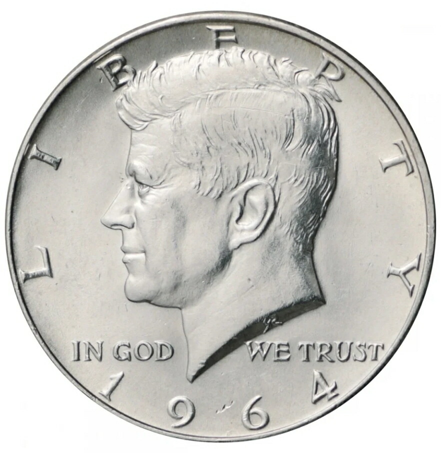 楽天市場】【1964年 銀90％ 未使用 流通品】 ケネディ 銀貨 「ケネディ