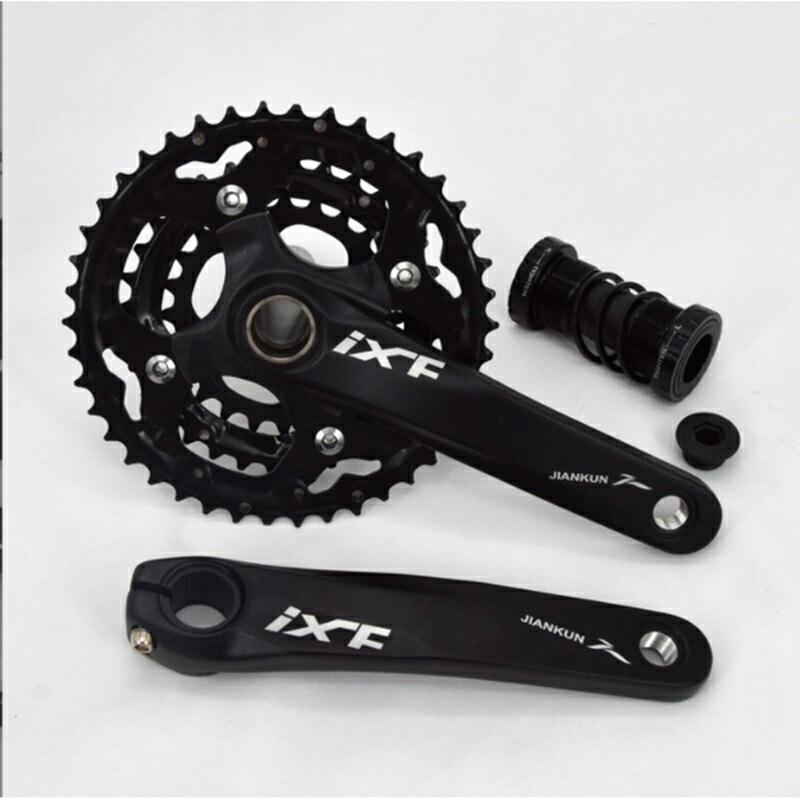 楽天市場】MTB用 クランクセット 一体型中空 24-32-42T 30速 チェーン