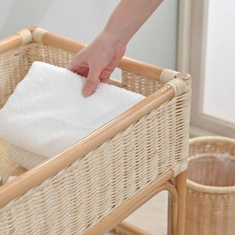 楽天市場】アジアン家具 2段 ランドリーラックラタン チェスト