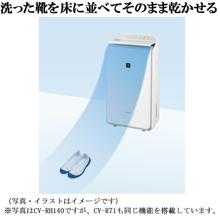 楽天市場】(LINEクーポン有)シャープ CV-R71-W 衣類乾燥除湿機