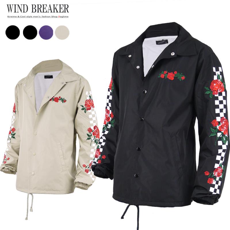 楽天市場】コーチジャケット メンズ 花柄 ナイロンジャケット ウインド